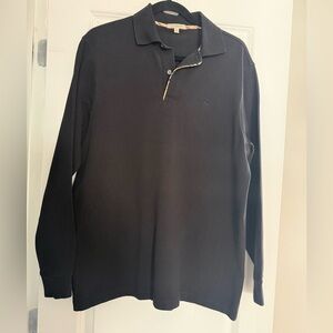 Burberry Black Long Sleeve Polo Shirt